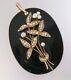 1800s Victorian 14K Yellow Gold Black Onyx Diamond & Seed Pearl Mourning Pendant