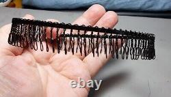 1910 Handmade BEADED by Victorians Mourning Brooch or add comb. TIARA Black Jet