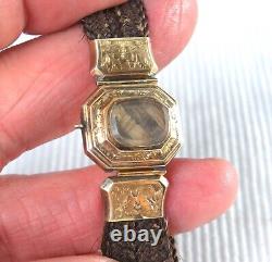 Antique 1800's Mourning Hair Bracelet Jewelry Memento Victorian Funeral