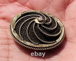 Antique 19thc. Museum Quality 14K Gold MOURNING JEWELRY BROOCH Lot (26.3 Grams)