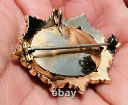 Antique 19thc. Museum Quality 14K Gold MOURNING JEWELRY BROOCH Lot (26.3 Grams)