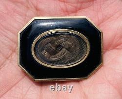 Antique 19thc. Museum Quality 14K Gold MOURNING JEWELRY BROOCH Lot (26.3 Grams)