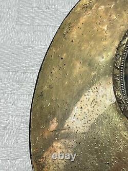 Antique Georgian Gold Tone Sepia Mourning Hair Locket Pendant