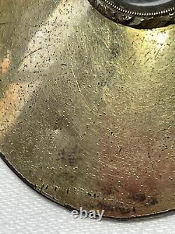 Antique Georgian Gold Tone Sepia Mourning Hair Locket Pendant