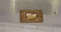 Antique Gold or Gold Filled Mourning Jewelry Hair Engraved Victorian