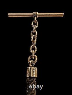 Antique Human Hair Memorial Mourning Watch Fob Chain