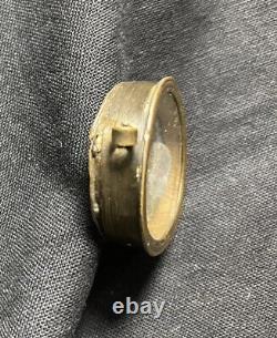 Antique Memento Mori Pendant RARE Soldier 19thc Assemblage Albany NY Button READ