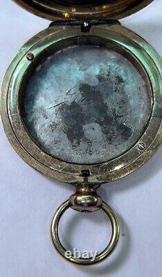 Antique Rare Victorian Mourning Daguerreotype Pocket Watch Style Locket Pendant