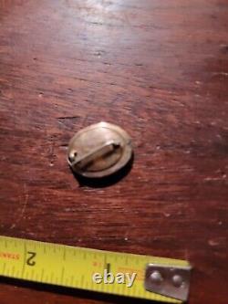 Antique Small Elagent Victorian Swivel wovan Hair Mourning Brooch