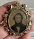 Antique Victorian 10K Gold Portrait Mourning Pin Buy Yourself A New Relative