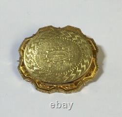 Antique Victorian 10K Gold and Weaved Hair Locket Brooch