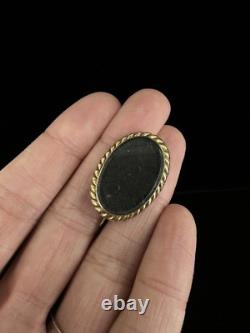 Antique Victorian 12k Gold Filled Mourning Hair Brooch/Pin