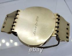 Antique Victorian 14k Gold Engraved Mourning Photo Hair Bracelet Clasp