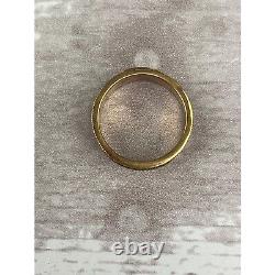 Antique Victorian 14k Gold Mourning Ring with Braided Hair Engraved TWH 585