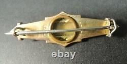 Antique Victorian 9C/9K Gold Mourning Pin Brooch