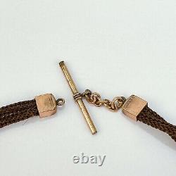 Antique Victorian Braided Hair Pocket Watch Chain or Cord Mourning Jewelry