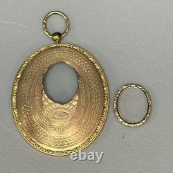 Antique Victorian Daguerreotype Mourning Pendant Locket for Hair Photo READ