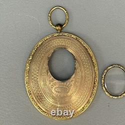 Antique Victorian Daguerreotype Mourning Pendant Locket for Hair Photo READ