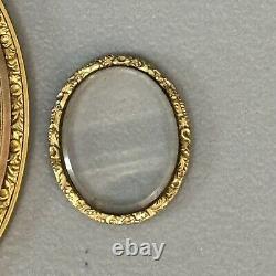 Antique Victorian Daguerreotype Mourning Pendant Locket for Hair Photo READ