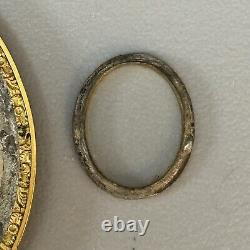 Antique Victorian Daguerreotype Mourning Pendant Locket for Hair Photo READ