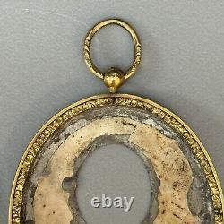 Antique Victorian Daguerreotype Mourning Pendant Locket for Hair Photo READ