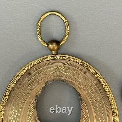 Antique Victorian Daguerreotype Mourning Pendant Locket for Hair Photo READ