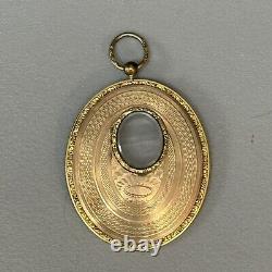 Antique Victorian Daguerreotype Mourning Pendant Locket for Hair Photo READ