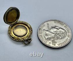 Antique Victorian Dainty Hinged Top Momento Mori Mourning Embellished Locket