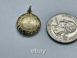 Antique Victorian Dainty Hinged Top Momento Mori Mourning Embellished Locket