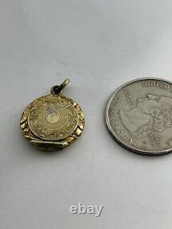 Antique Victorian Dainty Hinged Top Momento Mori Mourning Embellished Locket