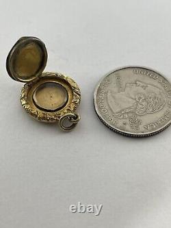 Antique Victorian Dainty Hinged Top Momento Mori Mourning Embellished Locket