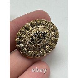 Antique Victorian Gold Filled Mourning Pin