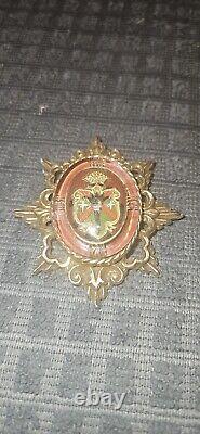 Antique Victorian Heraldic Coat Of Arms Pendant