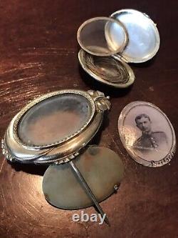 Antique Victorian Locket Mourning Jewelry 9k 10k Gold & Gold Plate