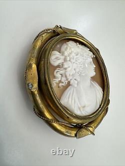 Antique Victorian Mourning Brooch Pin Circa 1880s