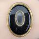 Antique Victorian Mourning Brooch With Onyx, Hand Made Edge Designs