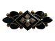 Antique Victorian Mourning Jewelry BROOCH PIN Gold Filled Seed Pearls Black Onyx