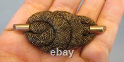 Antique Victorian Rose Gold Filled Woven Hair Knot Mourning Brooch Really Nice