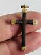 Antique Victorian Woven Hair Mourning Cross UNTESTED Gold funeral death