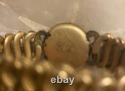 Antique/Vintage-Gold Fill-Monogram-Locket-Expansion-Sweetheart-Mourning Bracelet