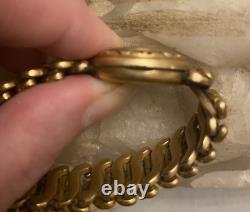 Antique/Vintage-Gold Fill-Monogram-Locket-Expansion-Sweetheart-Mourning Bracelet