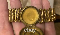 Antique/Vintage-Gold Fill-Monogram-Locket-Expansion-Sweetheart-Mourning Bracelet