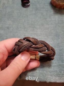 Antique Woven Victorian Hair Mourning Bracelet