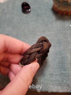 Antique Woven Victorian Hair Mourning Bracelet