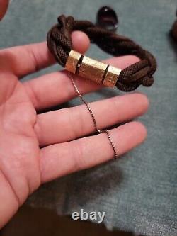 Antique Woven Victorian Hair Mourning Bracelet