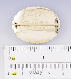 C1846 Lovely Victorian 14k Gold Pearl Memorial Hair Brooch/Pin Mourning