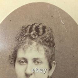 Cobleskill, NY CDV Photo Victorian Mourning Dress JET Necklace Brooch Jewelry WOW