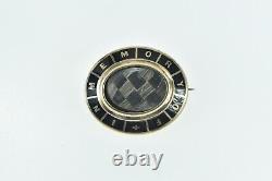 Gold Filled Victorian In Memory Woven Hair Mourning Photo Pin/Brooch 65