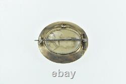 Gold Filled Victorian In Memory Woven Hair Mourning Photo Pin/Brooch 65