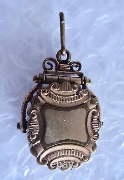 MOURNING LOCKET EMPTY POCKET WATCH FOB ANTIQUE VTG VICTORIAN JEWELRY neocurio